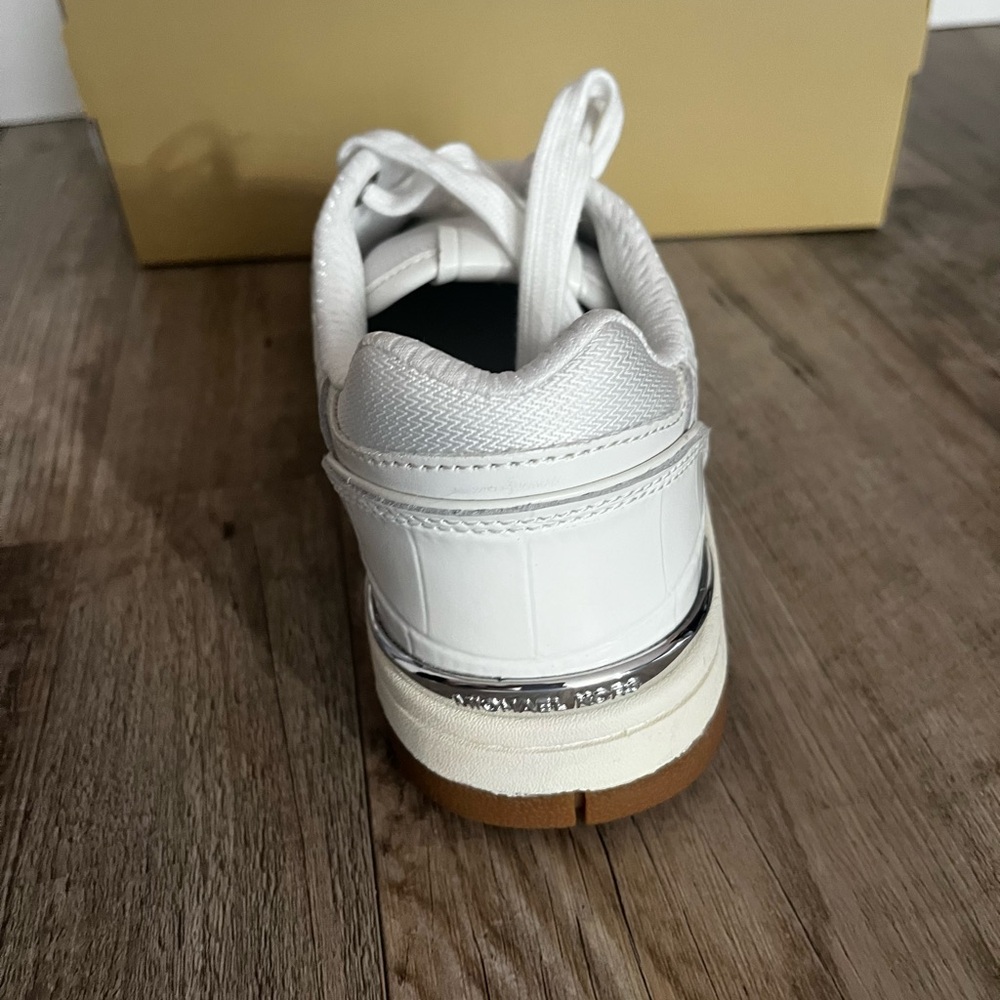 Michael Kors Optic White Rebel Leather Sneakers - Picture 5 of 7